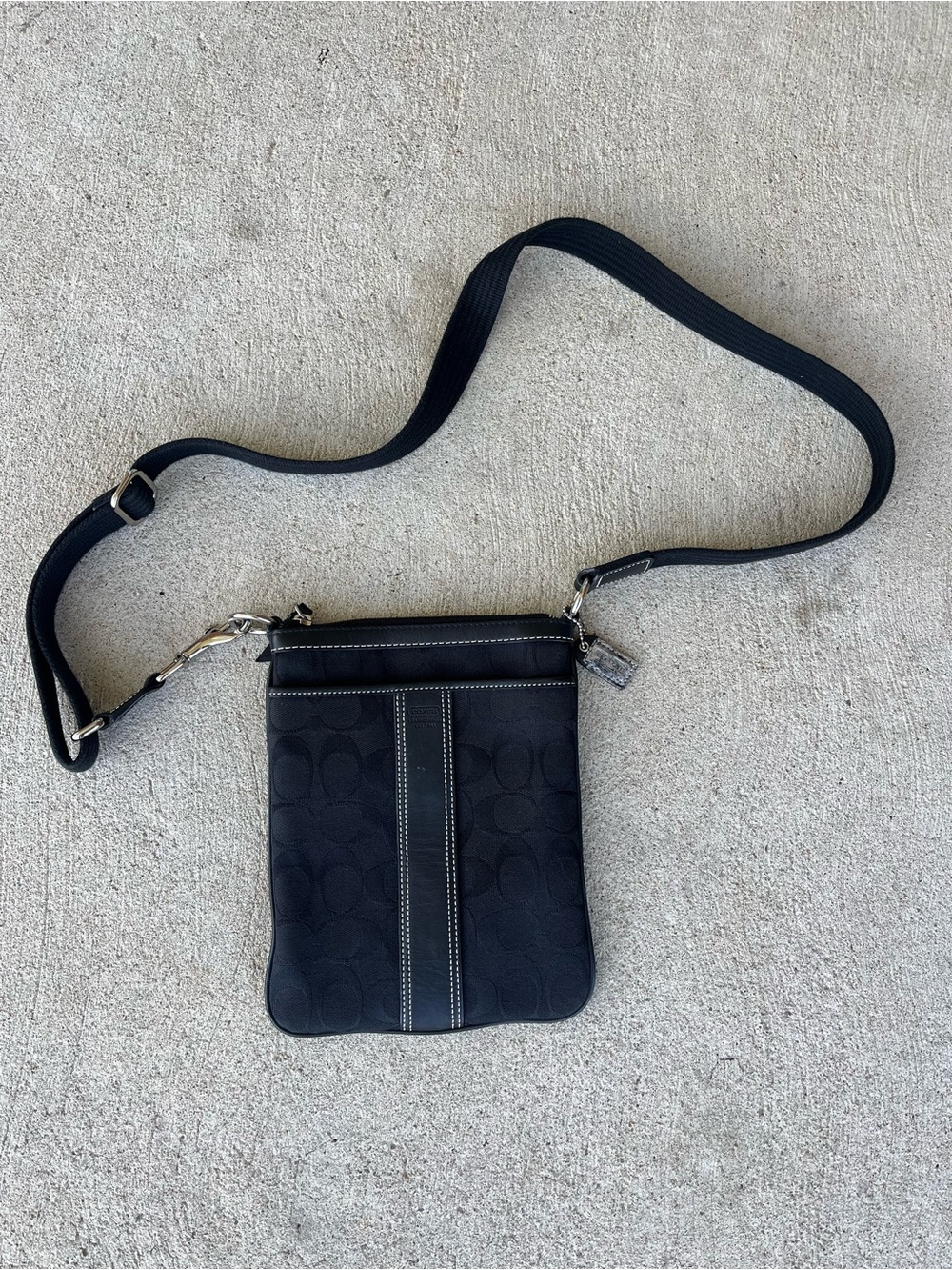 Coach Black Signature Crossbody Messenger